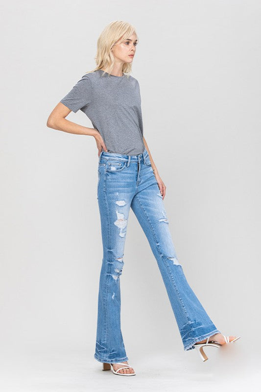 Mid Rise Flared Jeans By VERVET