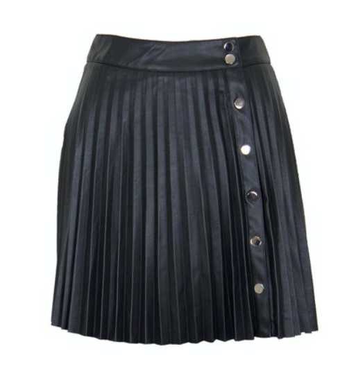 Phoenix Faux Leather Pleated Skirt