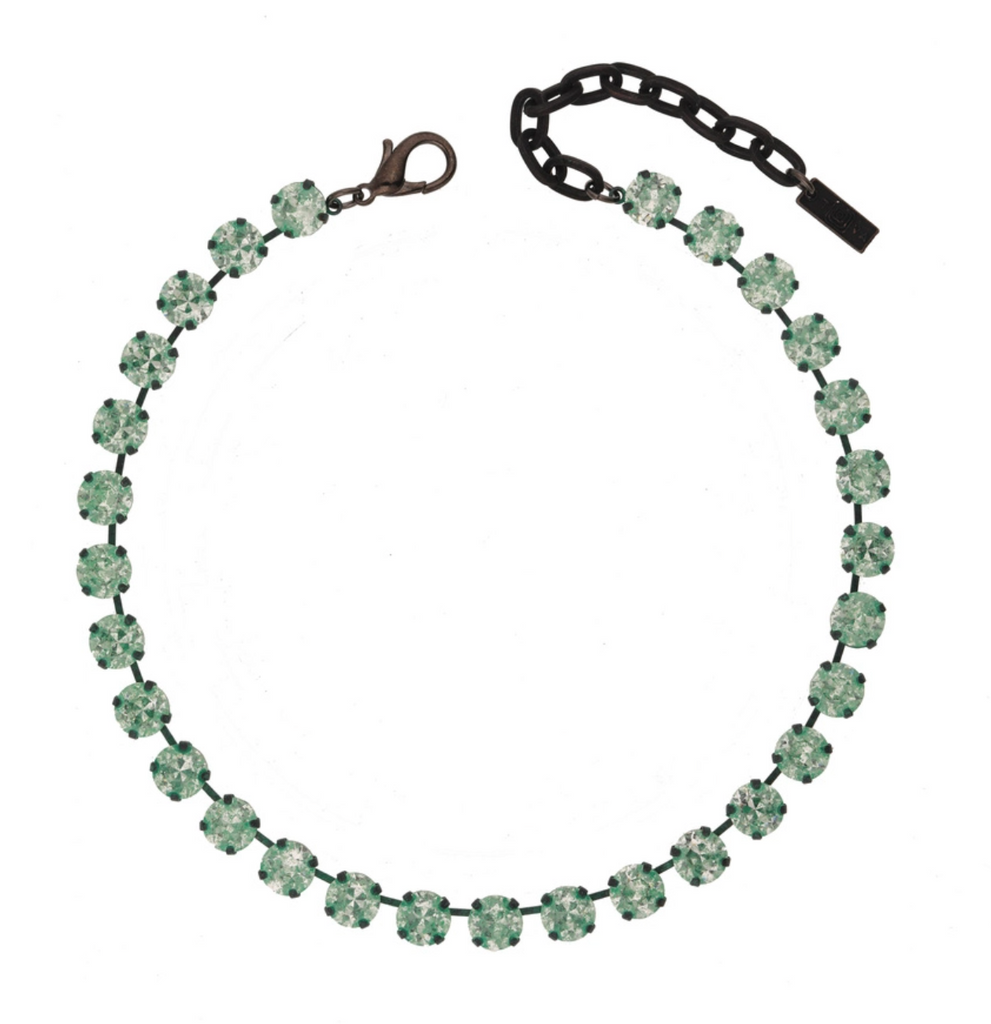 THISTLE AND MAIN Super Size Crystal Glam Necklace - Mint