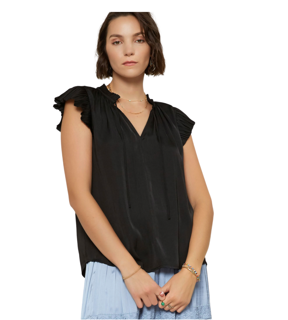 pleated sleeve blouse with easy fit by current air