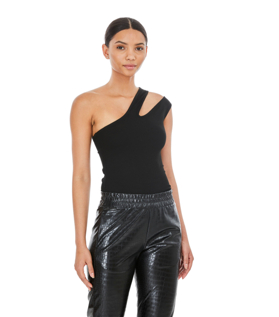 ribbed jersey one shoulder top by generation love