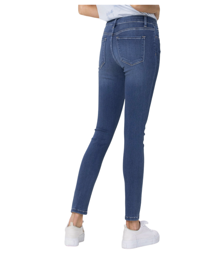 MID RISE STRETCH ANKLE SKINNY JEANS