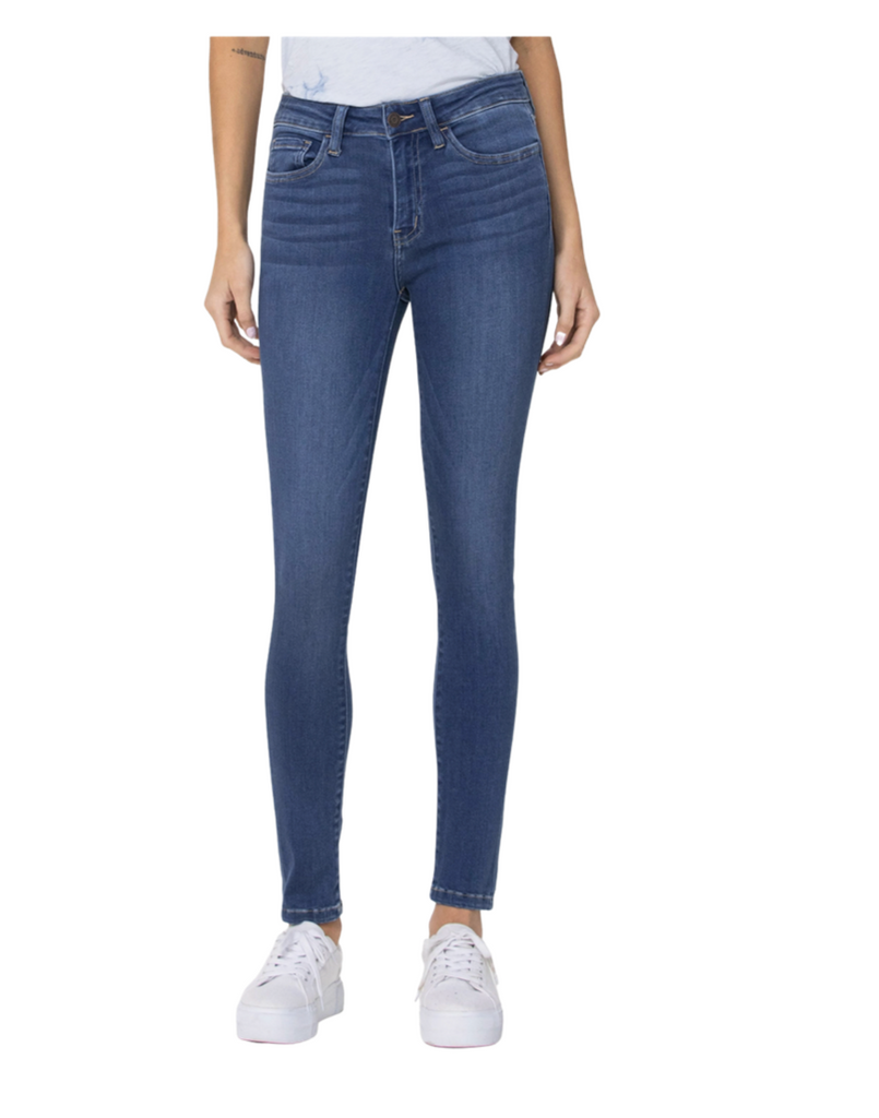MID RISE STRETCH ANKLE SKINNY JEANS BY FLYING MONKEY