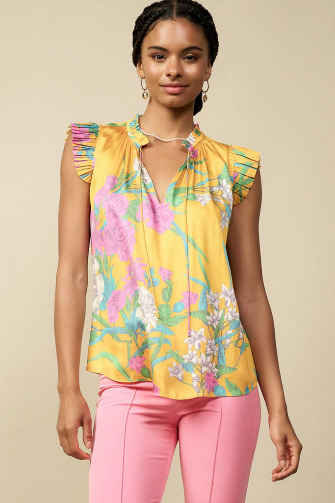 sleeveless floral print top current air 