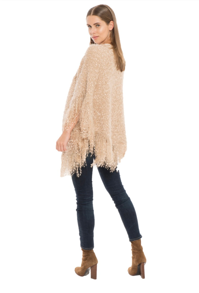 shawl wrap with gold and fringe accents muche et muchette thistle and main online boutique 